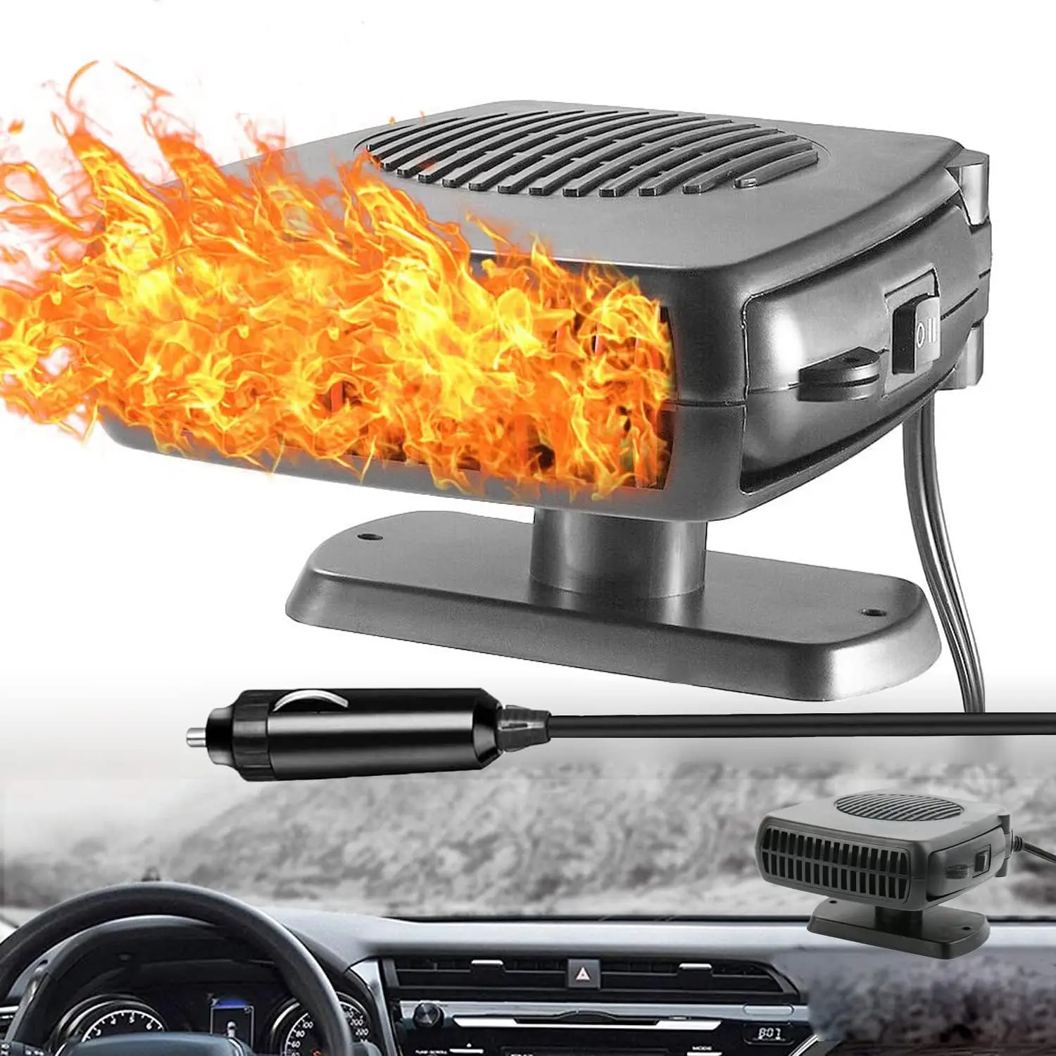 

Автомобильный обогреватель 12 В 200 Вт портативный обогреватель лобового стекла размораживатель для автомобиля RV SUV