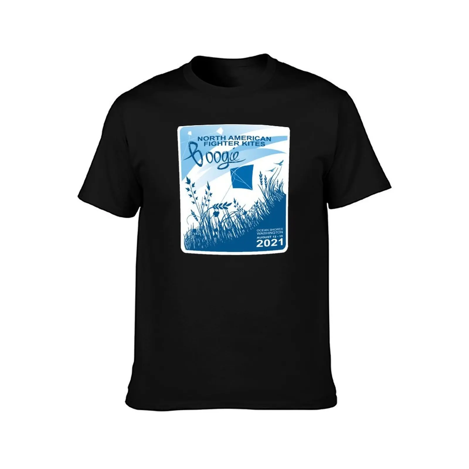 Fighter Kite Boogie Ocean Shores 2021 T-Shirt Summer Casual Cotton Tee Oversized Streetwear Tops Vintage Graphic Print
