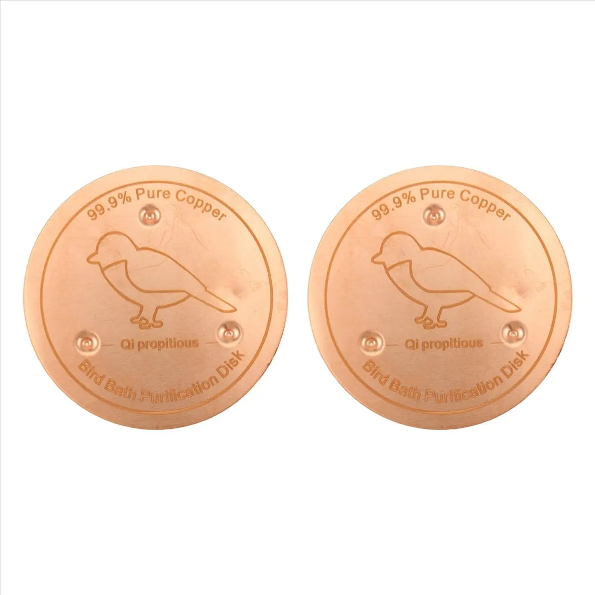 2pcs Bird Bath Purification Disk Purification Cleaner Stable Triple-Point Support Safe Clean Water for Outdoor Birdbath
