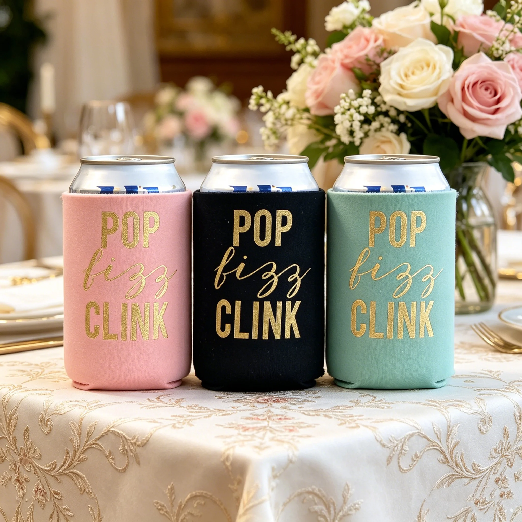 Fundas Refrigerantes Personalizadas para Latas, Regalos de Boda Personalizados, Enfriadores de Latas para Fiestas de Boda
