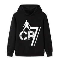 Simple creative Ronaldo print children's hooded sweatshirt boys girls fall and winter casual comfortable warm long-sleeved tops