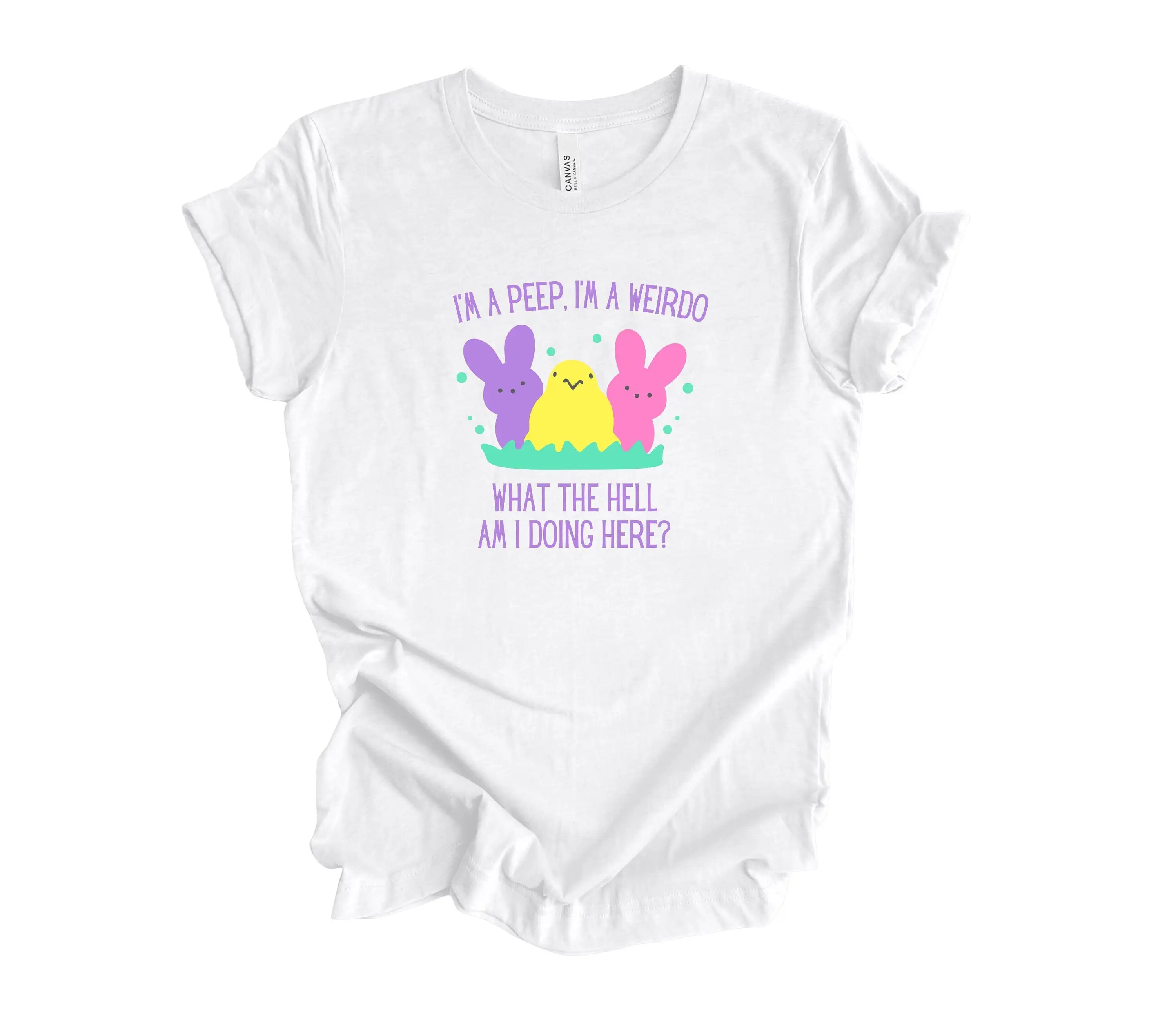 Im A Peep Weirdo T Shirt Funny Easter Cute 90s Song Parody Lyrics Bunny