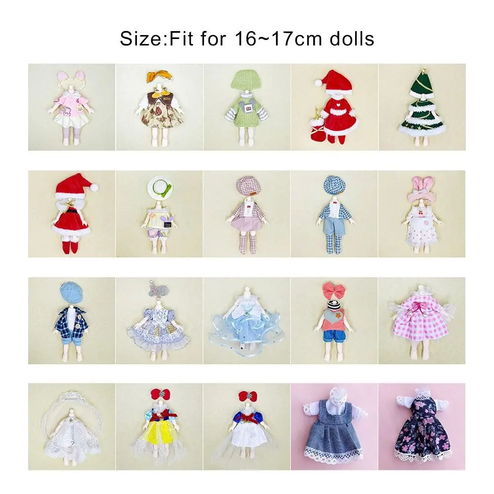 High Quality Fashion Doll Clothes 18 Styles Children DIY Girls High-end Dress Up Toys Skirt Suit 16~17cm Doll/1/8 BJD Doll