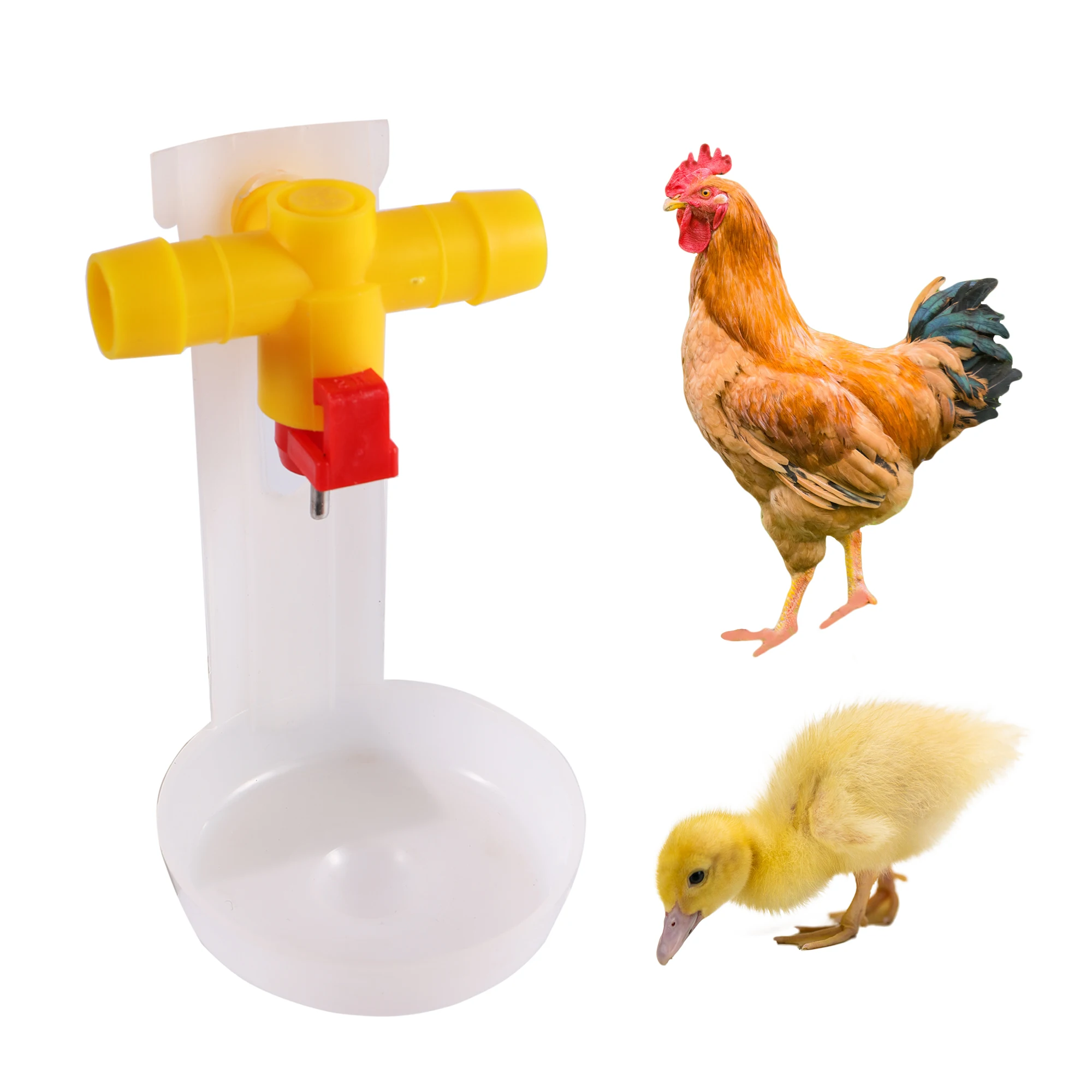 5/20/50 Pcs Chicken Coop Automatic Waterer Plastic White Birdcage Quail Drinking Cup Poultry Hanging Drinking Water Feeding Bowl