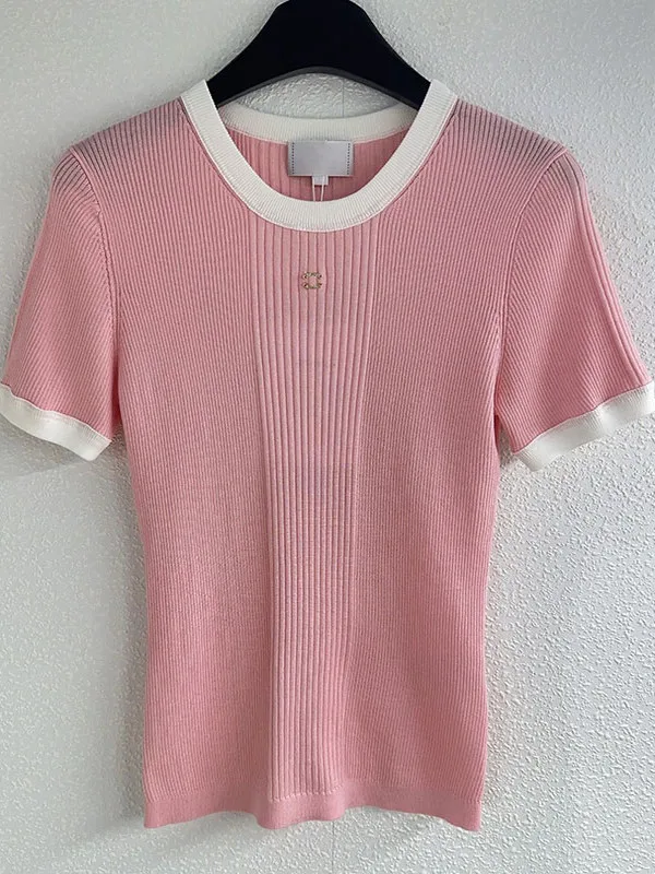 

Oyearex Slim Fit ort Sve round Ne Knitted Sweater Women's Faion Color Blo Cotton Blend Summer Top Quali Goods