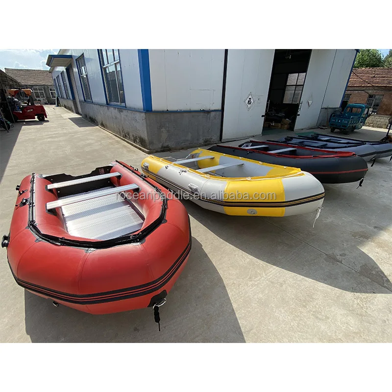 Łódź wiosłowa dmuchana dla 5 osób, do sportów wodnych, wykonana z PVC, składana, do łowienia na jeziorze, morzu, rzece.