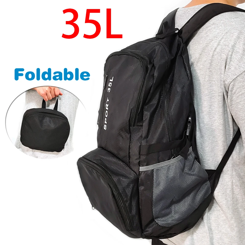 

35L Foldable Backpack Lightweight Travel Portable Bag