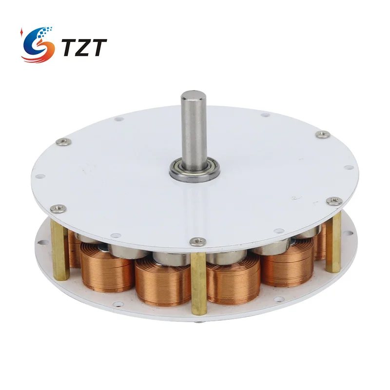 TZT 100W 100-650RPM Three-Phase AC Generator Micro Disc Generator with Iron Core Strong Magnets