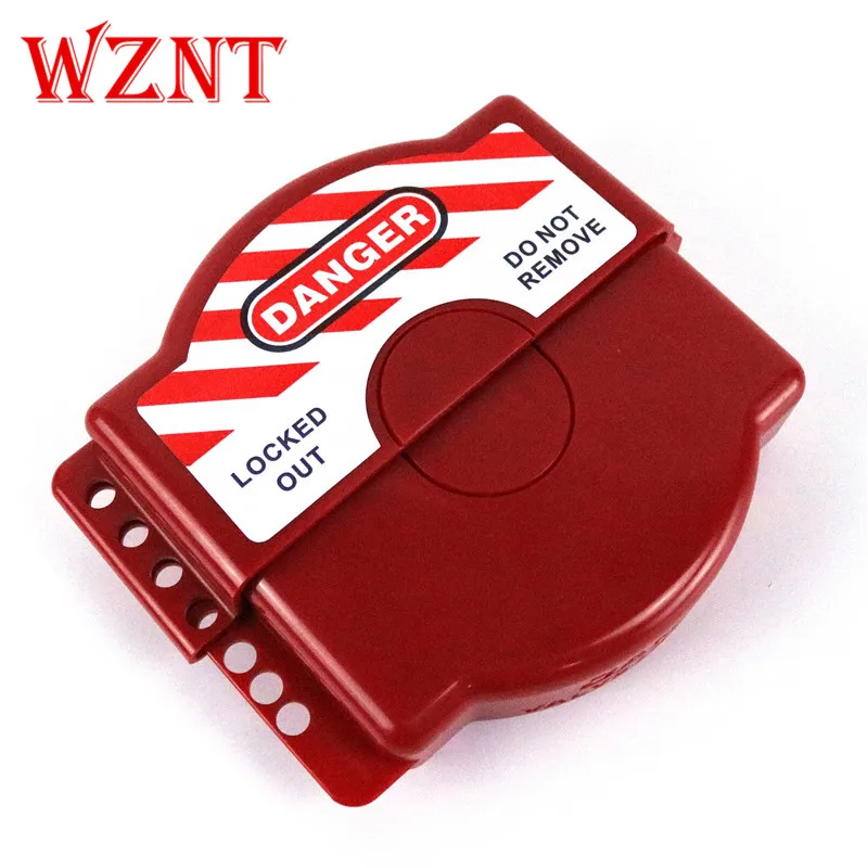 

NT-AG01 Red Durable Polypropylene Adjustable Gate Valve Lockout for 1" - 6-1/2" Valve Handle Diameter