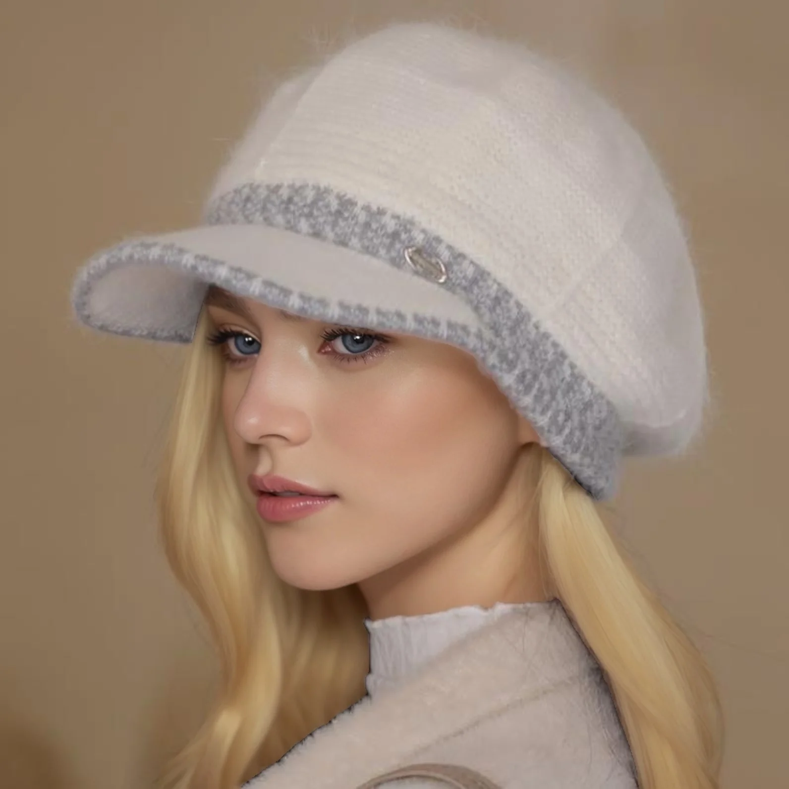 قبعة فرو الأرنب الشتوية للنساء. أزياء ودافئة، مثالية للسيدات في منتصف العمر وكبار السن في الخريف والشتاء. تسوق الآن!