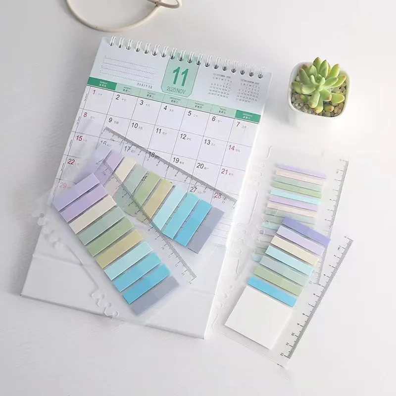 200 Sheets Transparent Sticky Notebook PET Memo for Student Office Stationery Simple Tear Memo Pads Note Book Notepad New