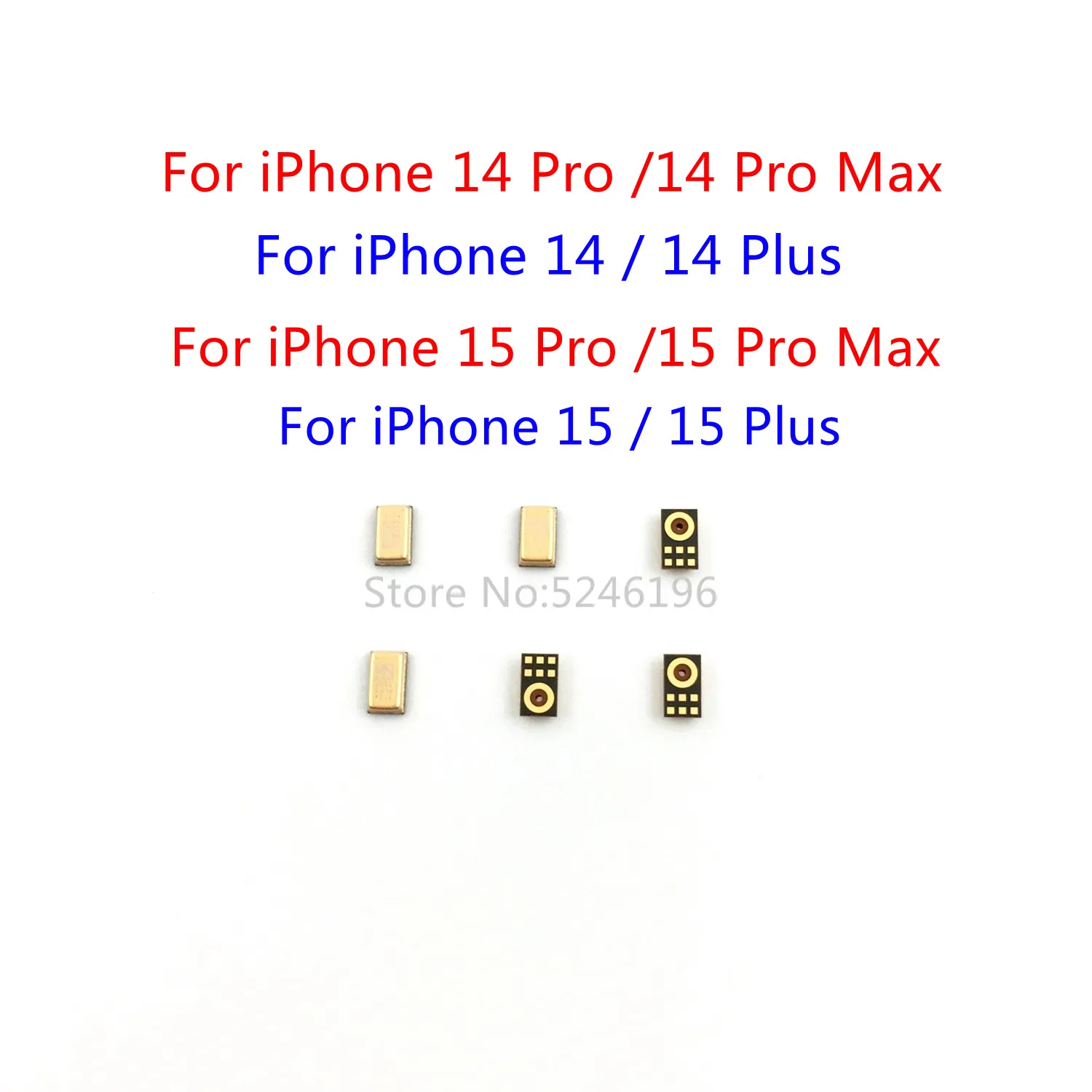 10-100pcs Microphone Inner BuiltReceiver Speaker For iPhone 14 Plus iPhone 14 Pro Max iPhone 15 Plus iPhone 15 Pro Max Replace