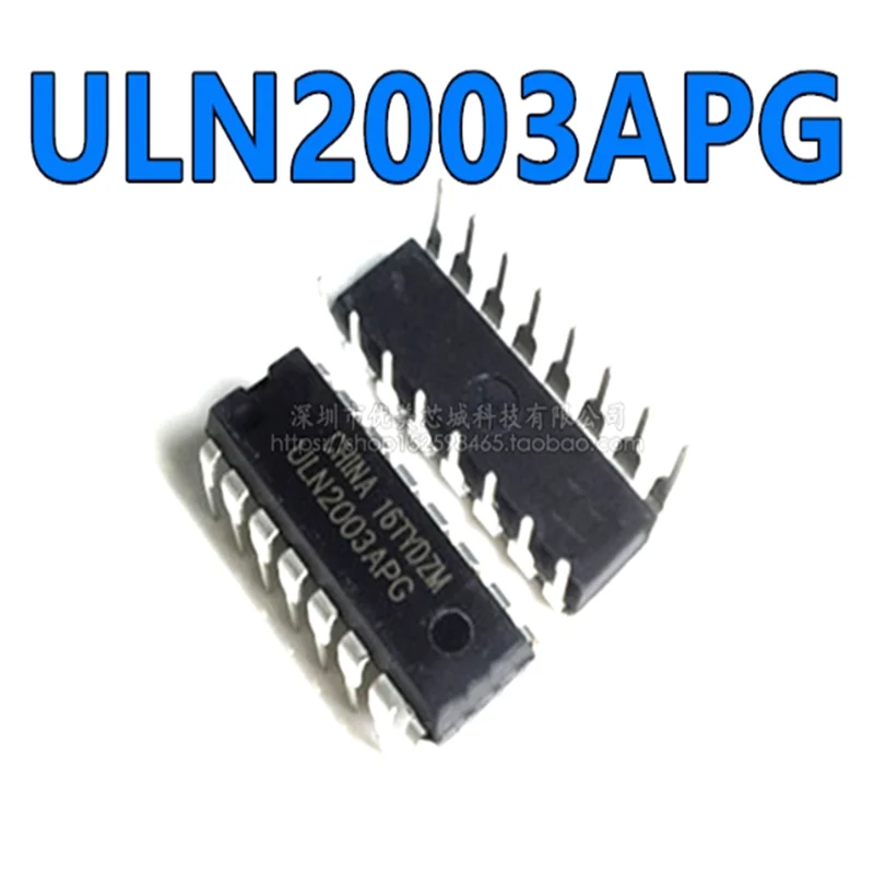 10pcs-50pcs ULN2003APG  DIP16 ULN2003A High-Voltage Darlington Transistor Array (7 Channels)