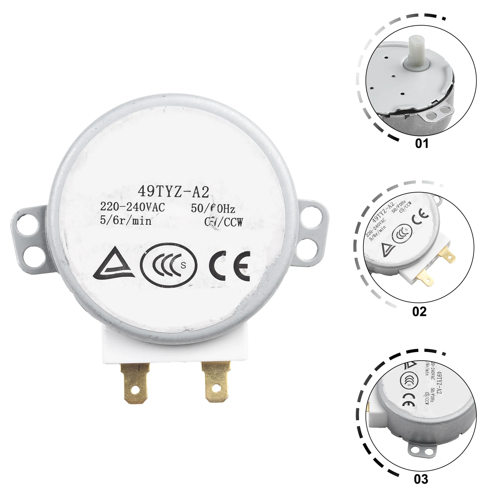 AC V Tray Glass 220-240V Motor Synchronous Motor Synchronous Microwave Oven Shaft Diameter Input Voltage PP Metal