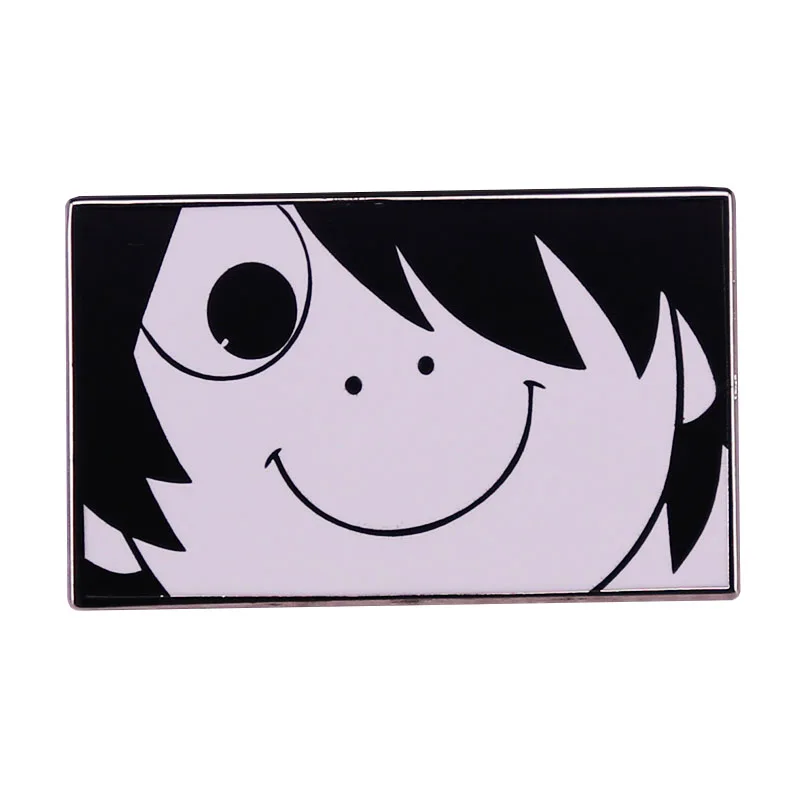 Bakemonogatari Enamel Pin Funny Manga Face Araragi Koyomi Brooch Vampire Anime Cosplay Badge