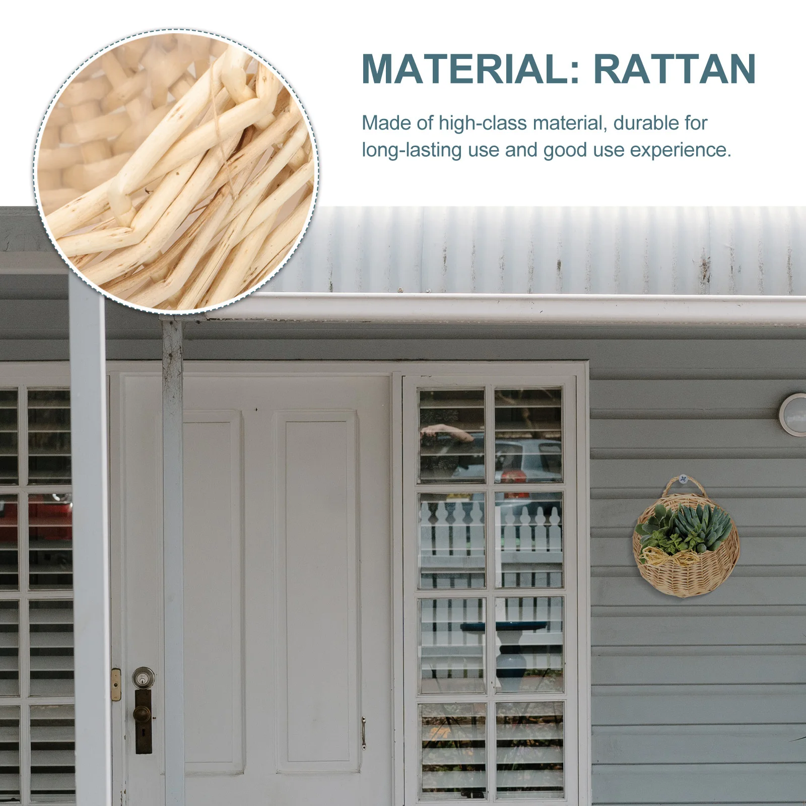 

3Pcs Exquisite Wall Hanging Flower Baskets Elegant Woven Decor for Home Office Bedroom Living Room Durable Multi-Functional