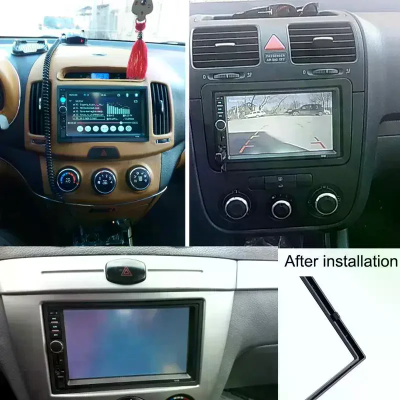 Universal Car Stereo Radio Panel 2Din Frame Surround Panel GPS Fascia Bezel For 7 Inch Car Audio Dashboard Accessories