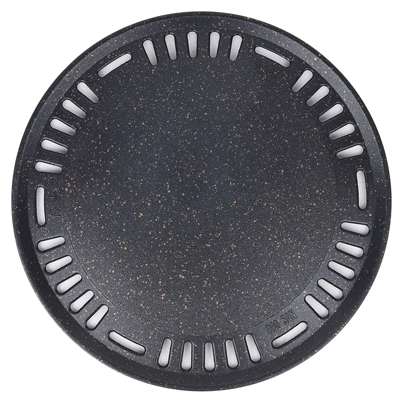 Korean style barbecue plate, round barbecue plate, diameter 295 barnon-stick iron plate, self-service barbecue, com