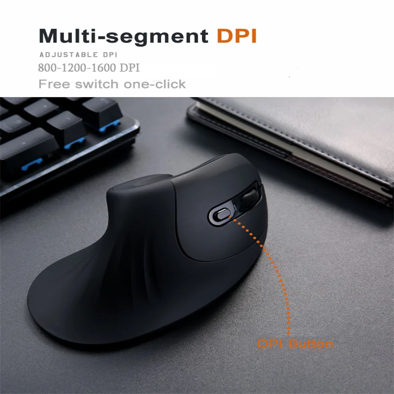 Vertical Wireless Mouse Rechargeable Gaming Ergonomic Mouse USB Optical Silent Wired Mice For Laptop PC Computer Office Home