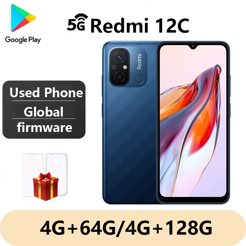 

Глобальная прошивка Xiaomi Redmi 12C 5G версия Смартфон HyperOS 1.0 Celular MTK Helio G85 5000 мАч Аккумулятор без зарядного устройства, используемые телефоны