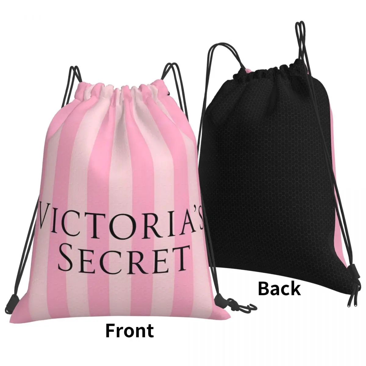 Love-Victoria-S-Secret Sports Drawstring Backpack Sport Fitness Travel Outdoor Sackpack Women And Men Large Capacity Gym Bags