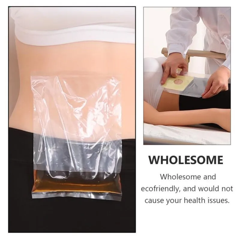 50Pcs Disposable Self-Adhesive Ostomy Bag One-Piece Rectal Ostomy Bag Transparent Large Capacity Stool Bag