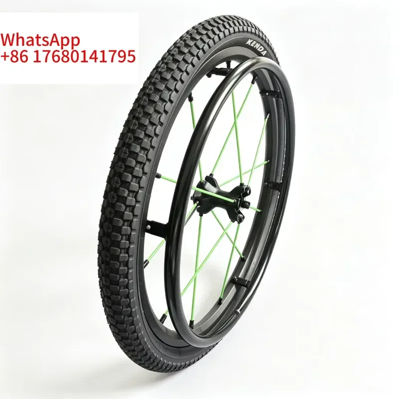 A Pair 24X1.95 Off-Road Wheelchair Rear Wheel PBO Fiber Spokes 22000 Fiber Quick Release Shaft Schwalbe Marathon Tires