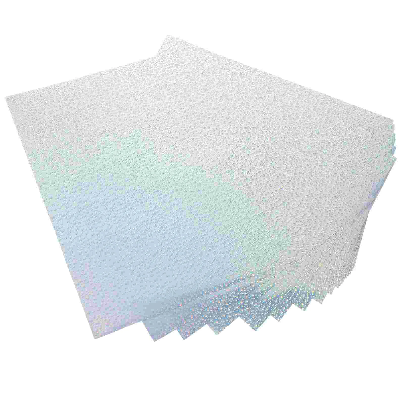 20 Blatt holografische Druckpapier-Aufkleberetiketten für Drucker, große Aufkleber, Versand, druckbarer Name, blanko beschichtet