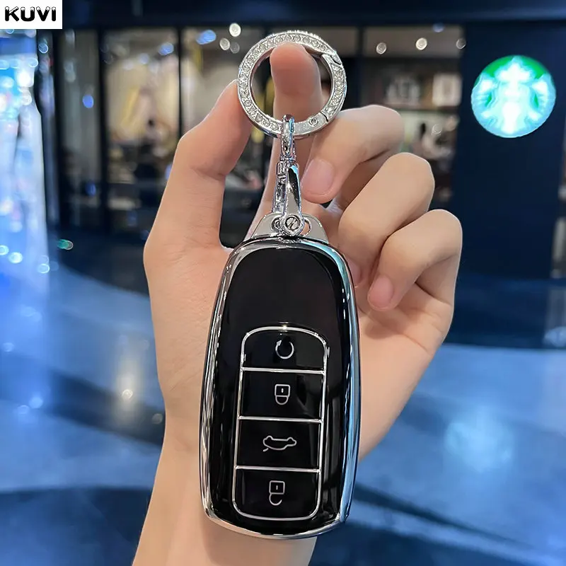 4 زر حافظة مفاتيح السيارة من البولي يوريثان غطاء شل لشيري تيجو 8 برو تيجو 8plus جديد 5 Plus 7pro ماكس Omoda 5 C5 Modod فوب اكسسوارات