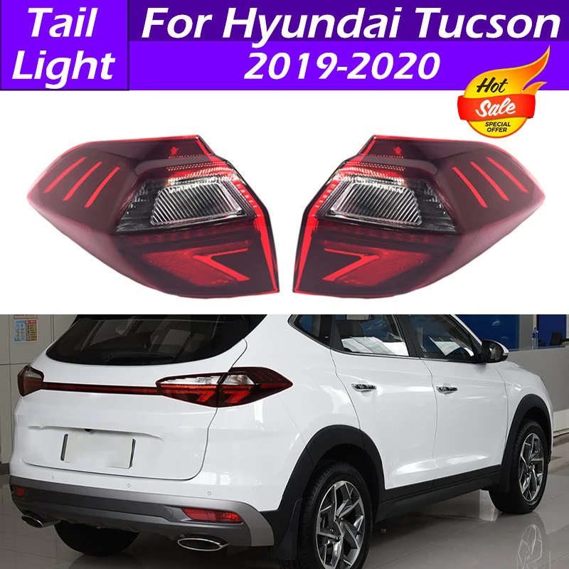 

Outer LED Car Rear Tail Light Turn Signal Light Reverse Stop Warning Brake Lamp Taillights Assembly For Hyundai Tucson 2019 2020