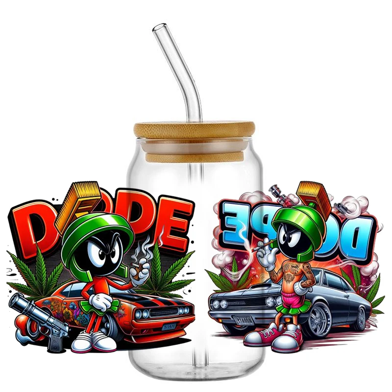 

Новые дизайнерские мультяшные УФ-наклейки DTF для стаканов 16 унций, водонепроницаемые УФ-наклейки DTF для переноса изображений на стаканы, кружки, DIY-декор