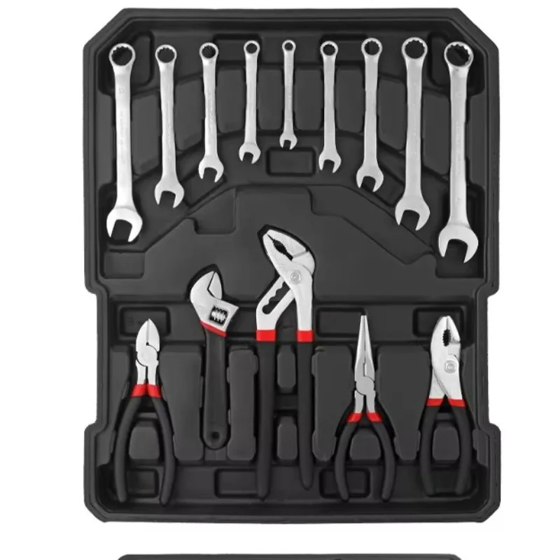 Smart Design Complete Hand Tool Set for All Home Tasks Durable Aluminum Trolley Case Hardware Box Set