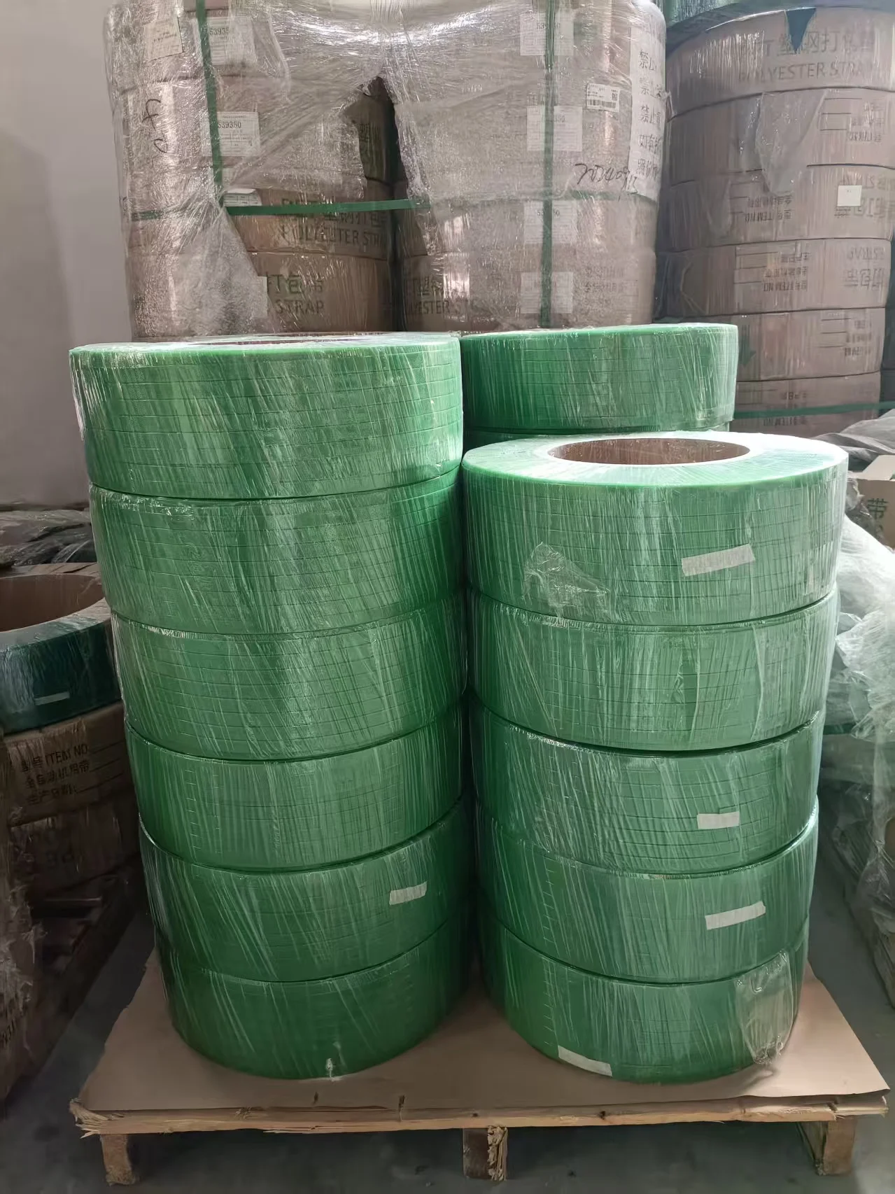 สายรัดพลาสติก PET สีเขียวคุณภาพสูง 16 มม. 2025 สําหรับการบรรจุกล่องและการใช้งานรัด