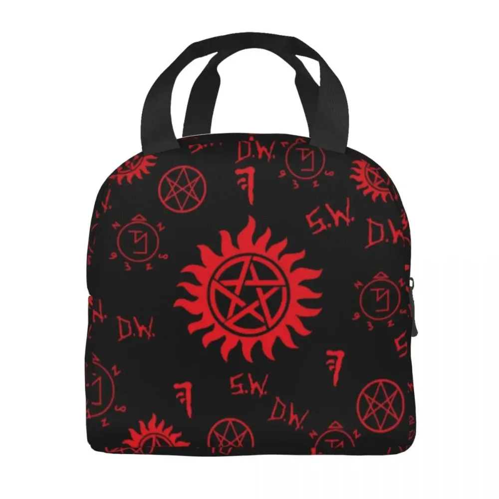 Supernatural Insulated Lunch Bag for Women Leakproof Sam Dean Winchester Cooler Thermal Bento Box Beach Camping Travel