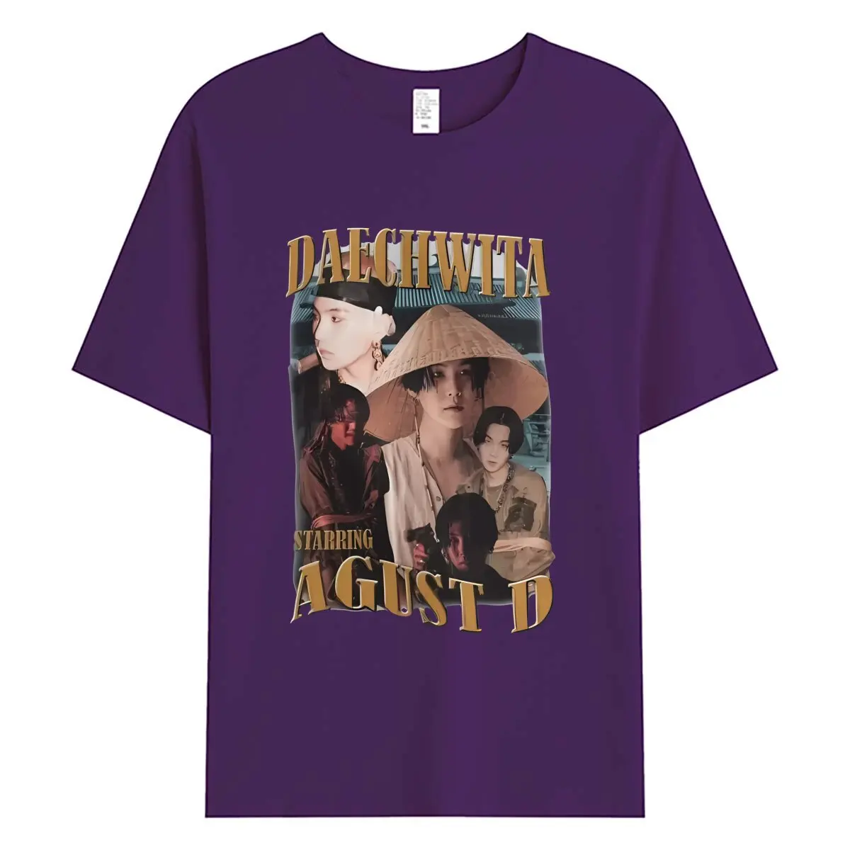 Uomo DAECHWITA AGUST D SUGA MIN YOONGI magliette in puro cotone top per il tempo libero manica corta girocollo Shirt stampata