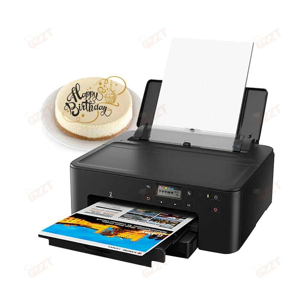 Impresora Inalámbrica para Pasteles Comestibles, Máquina de Impresión, Tinta para Copiadora, Papel para Obleas A4, Papel de Azúcar Glaseado, Impresora Comestible para Pastelería, Fiestas y Pasteles