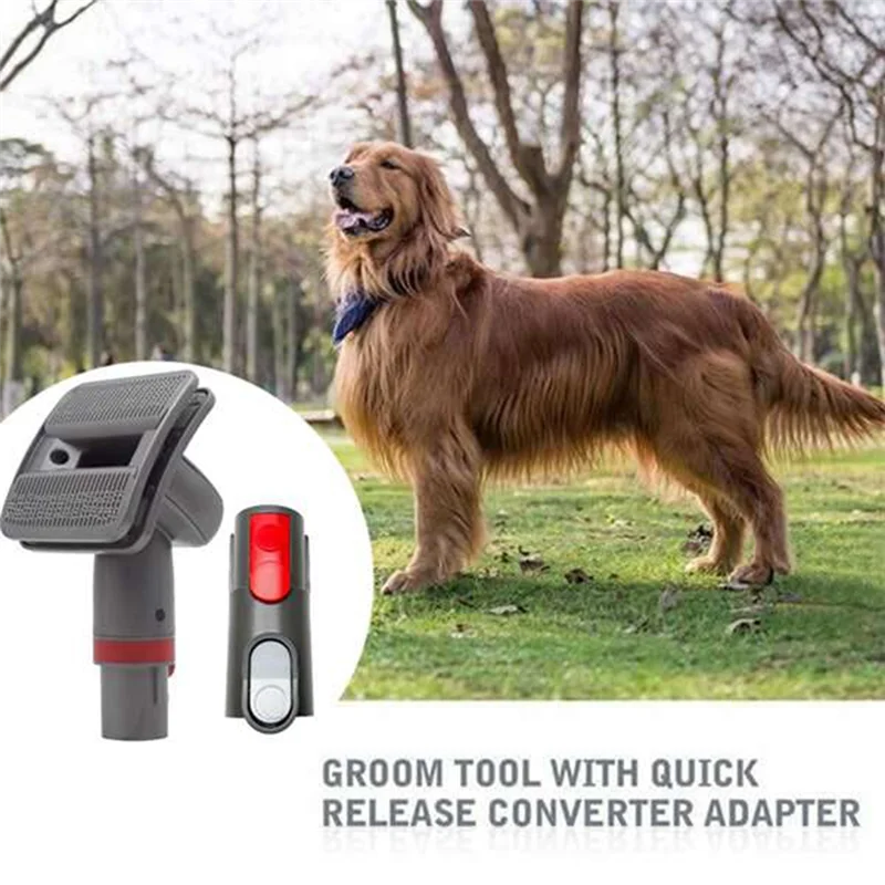 Promotion!Pet Grooming Kit With V6 Converter For Dyson V7 V8 V10 V11 V15 Vacuum Cleaner Accessories Pet Hair Brush Shedding Tool