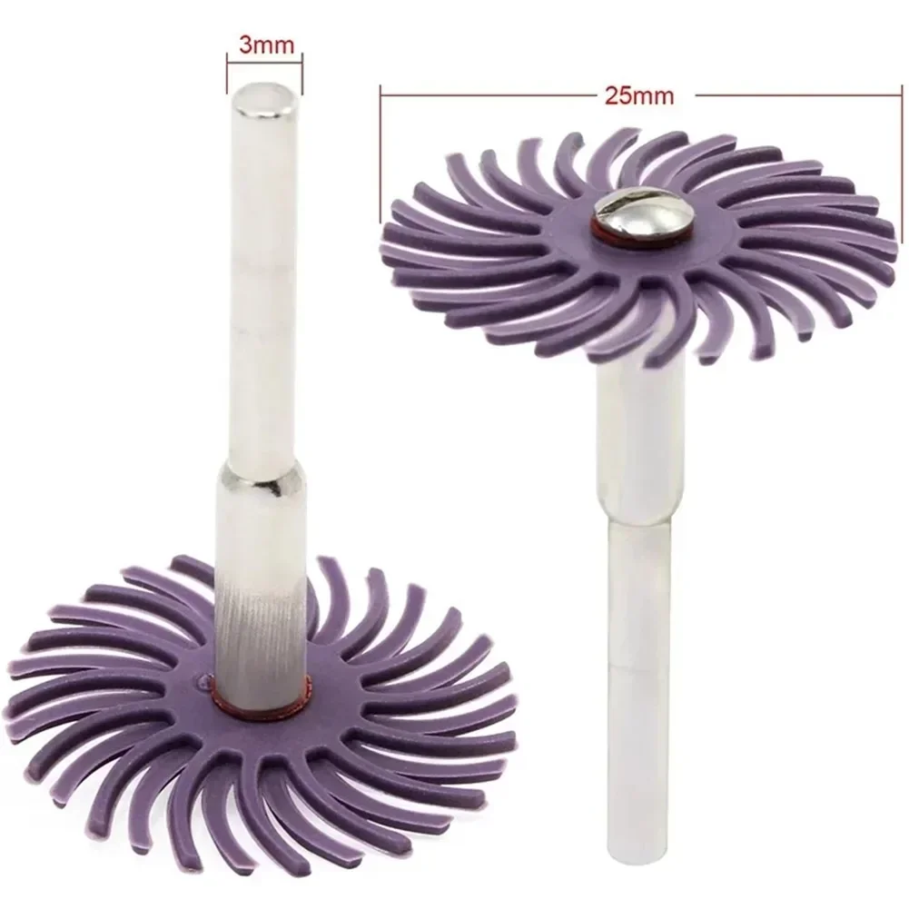 Polishing Radial Bristle Disc 50PCS 80-2500# Grit Nylon+Aluminum Oxide Grains Polishing Wheel With Extension Rod