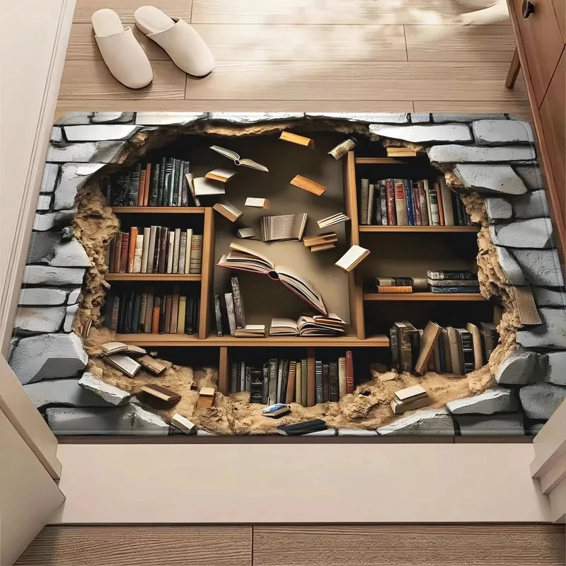 VIKAMA 3D Galaxy Astronaut Printed Rug, Non-slip Soft Floor Mat For Bedroom Living Room Teens Room Decor Gift