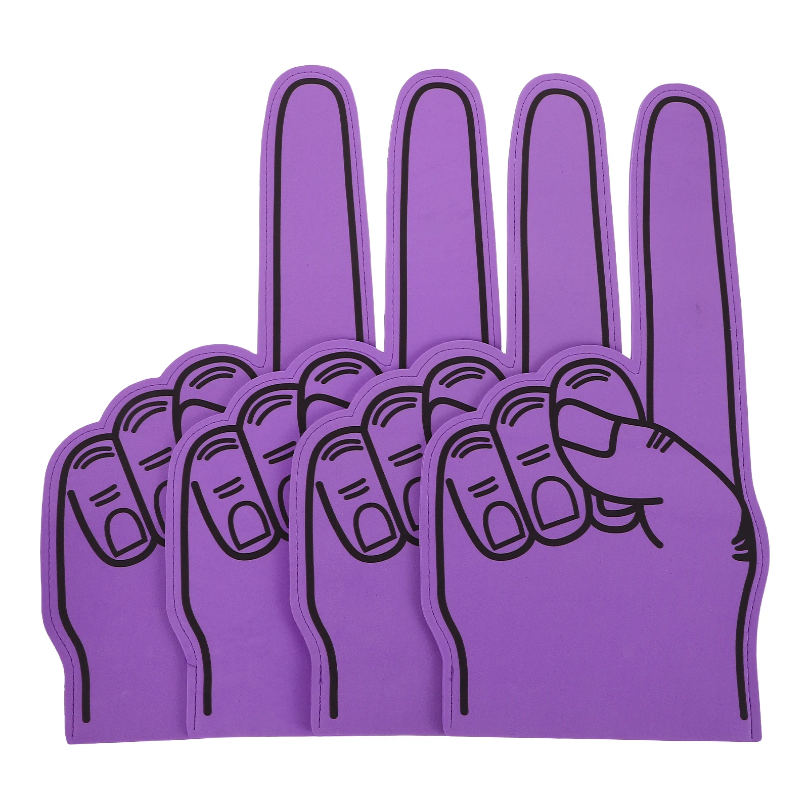 4 قطع من إصبع الإسفنج العملاق خفيف الوزن من إيفا للمناسبات الرياضية وحفلات الهتاف المدرسية وإكسسوارات اليوم التشجيع #2