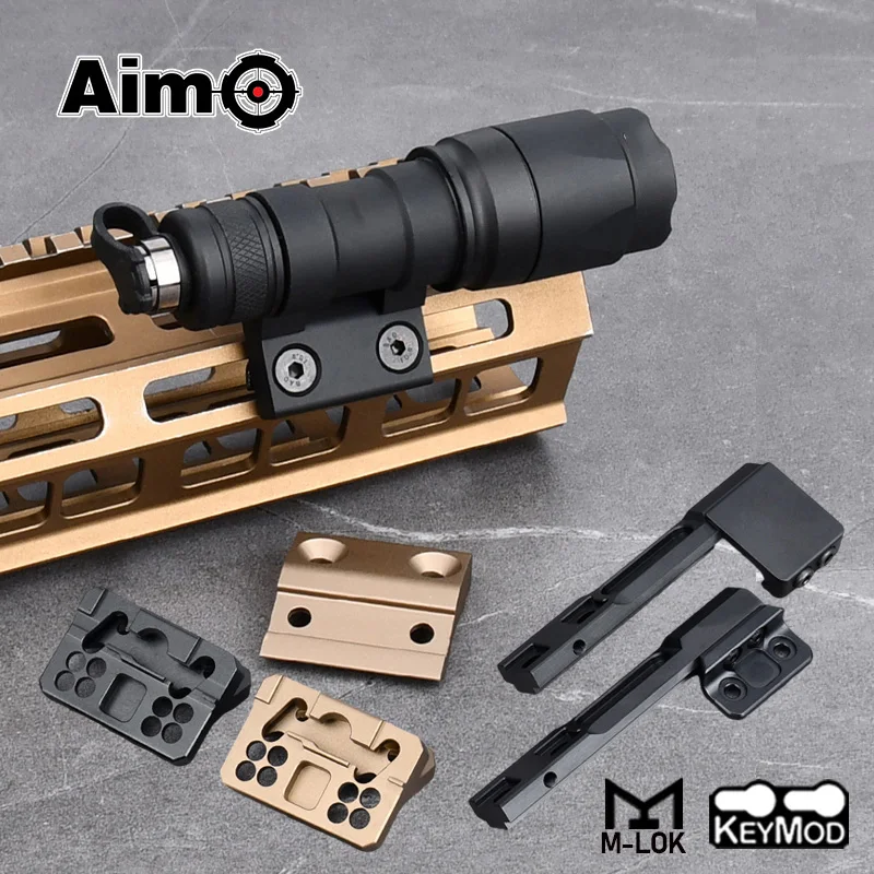 

WADSN SF M300 M600 Airsoft Flashlight Offset Mount Base Bracket Weapon Scout Light Side Rail Fit Mlok Keymod 20mm Picatinny Rail