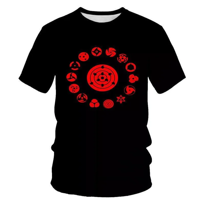 

New Product Summer Trendy Anime Naruto Creative 3D Digital Printing Men's Short-Sleeve T-Shirt for Adults Daily Necessities Gift