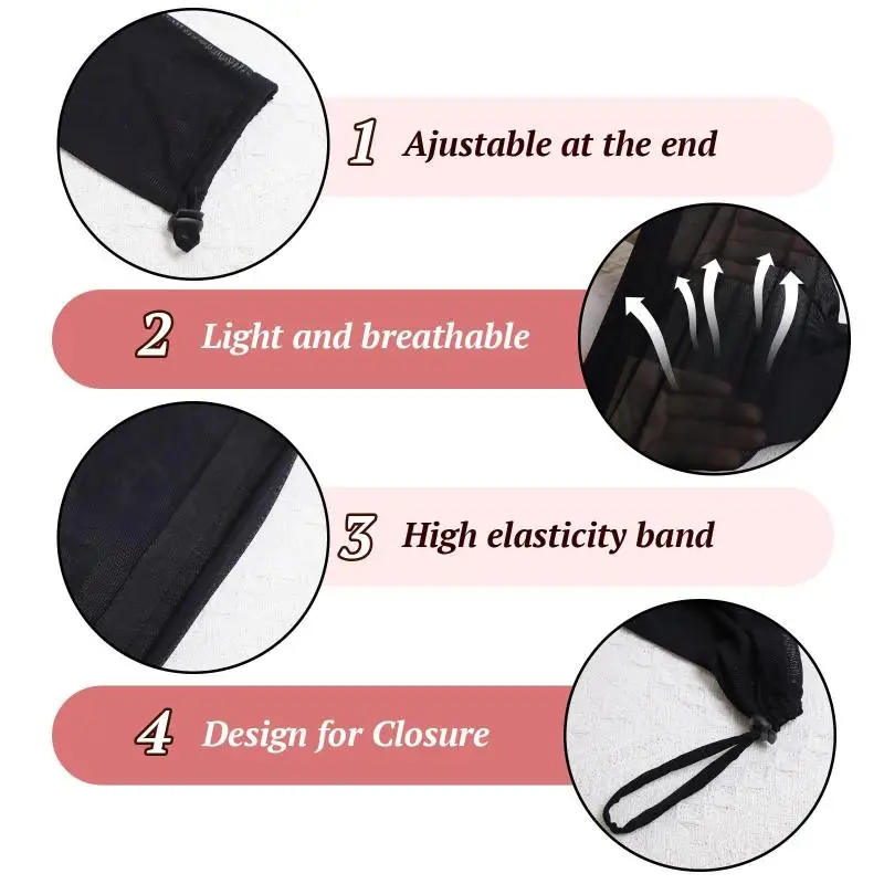 Hair Weave Sleeve Hair Wraps Breathable Dreadlock For Locs Soft Strechy Hair Cap Extra Long Tube For Haircare Top Sleep Wig Cap - view 5