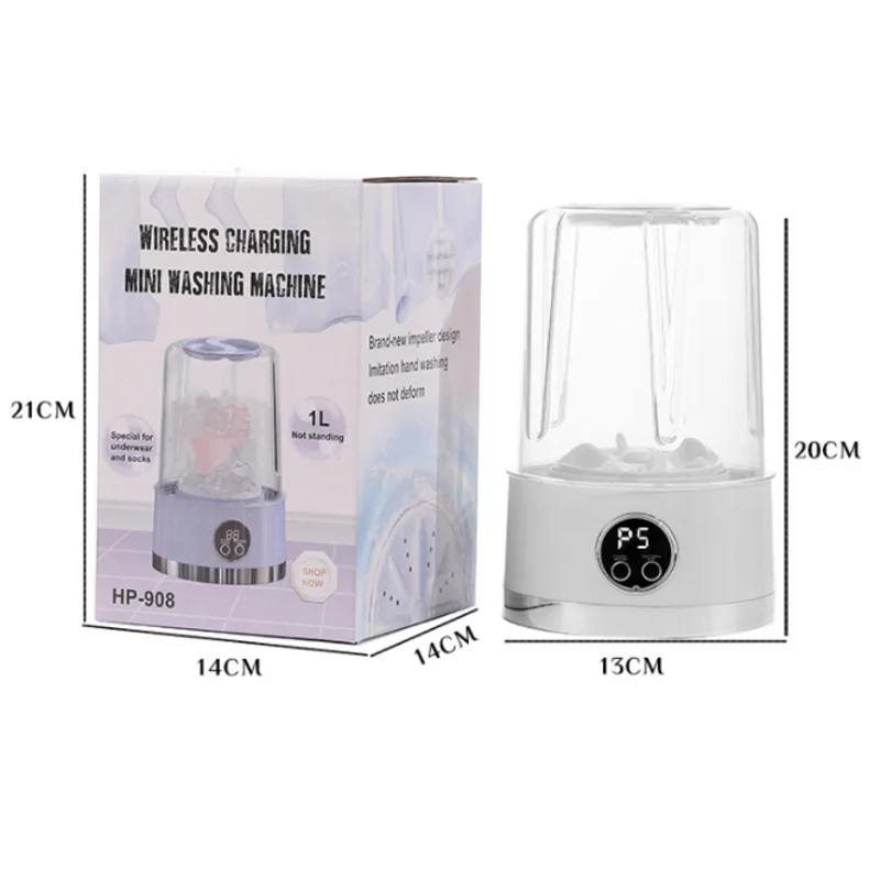 غسالة صغيرة محمولة A98I للملابس الداخلية والجوارب - تعمل بمنفذ USB وخفيفة الوزن