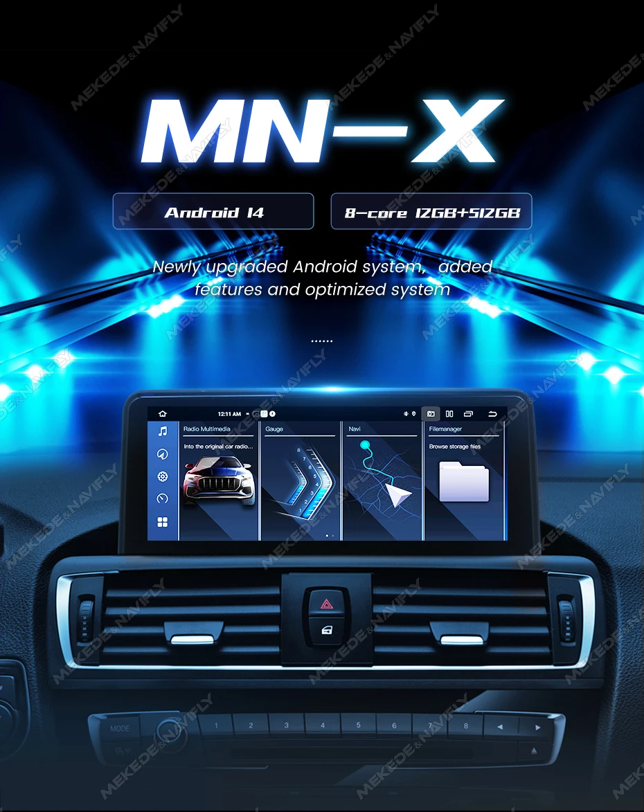 MEKEDE 10,25 Zoll Für BMW X1 E84 2009-2015 Original Auto Ohne Bildschirm Drahtlose Carplay Auto GPS DSP 4G Auto Radio Player Stereo – Detail 2