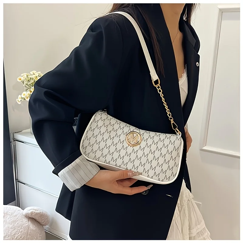 French retro underarm bag for women, new lettered crossbody small square bag, chain single-shoulder handbag for women, perfect l image 6