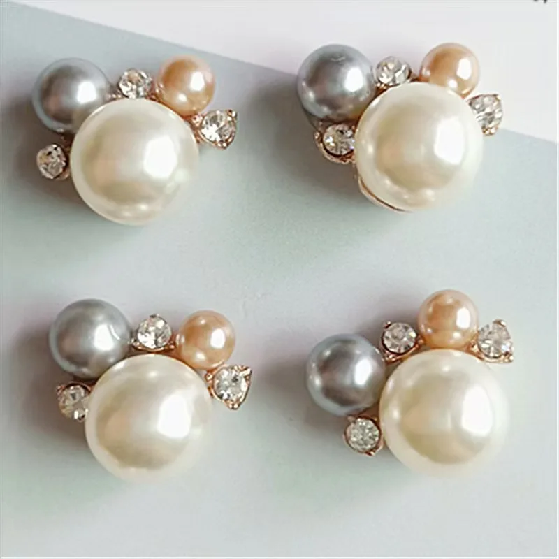 50pcs 16*20mm Gold color New fashion Alloy Material Crystal Pearl Beads charm for DIY Handmade Jewelry Making wholesale