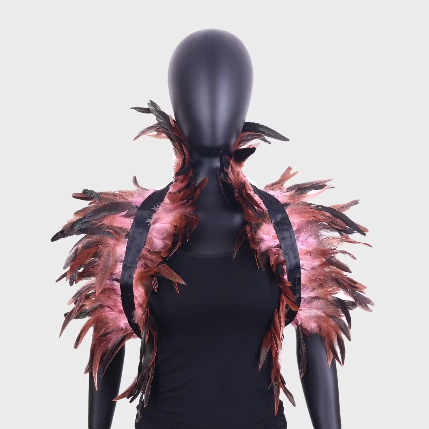 

Gothic Feather Cape Halloween Party Prom Performance Accessories for Cosplay Happy birthday hat Top Squid