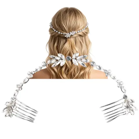 Crystal Wedding Headbands Hair Combs Women Party Hairbands Headpiece Wedding Hair Jewelry for Bride Elegant Bridal Accessories