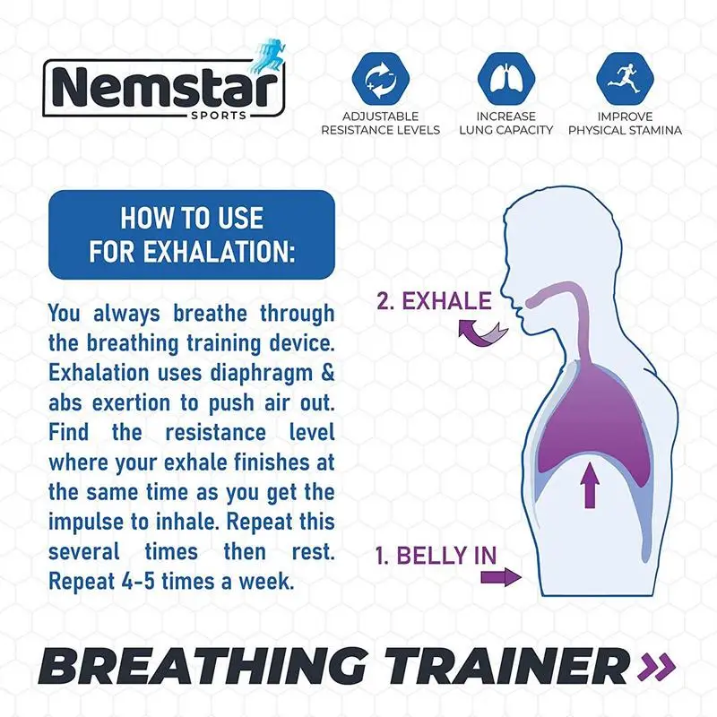 Exercice de respiration pour les poumons, Portable, appareil de Fitness, Endurance, résistance réglable